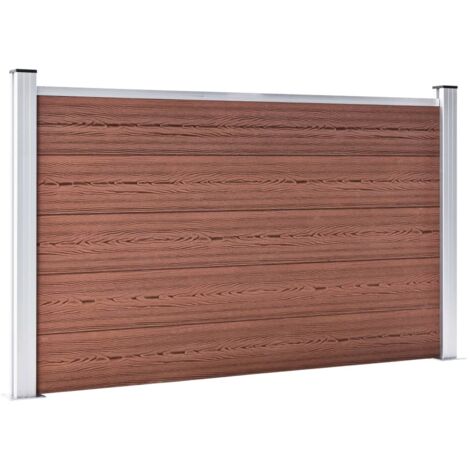 Clôture de jardin WPC 180x105 cm Marron