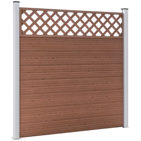 Clôture de jardin WPC 180x185 cm Marron