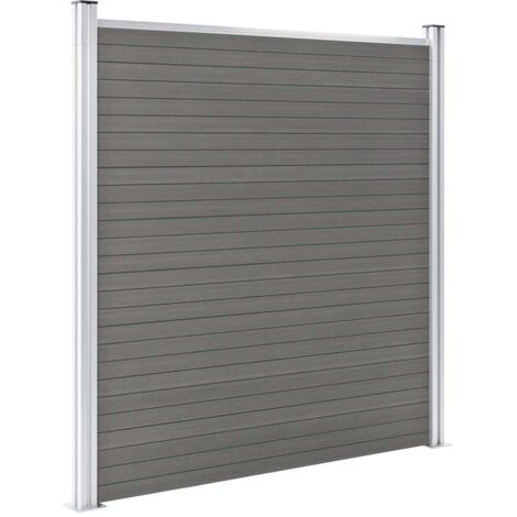 Clôture de jardin WPC 180x186 cm Gris