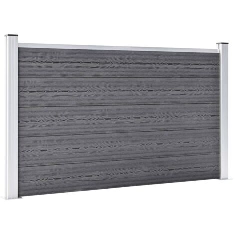 Clôture de jardin WPC 526x106 cm Gris