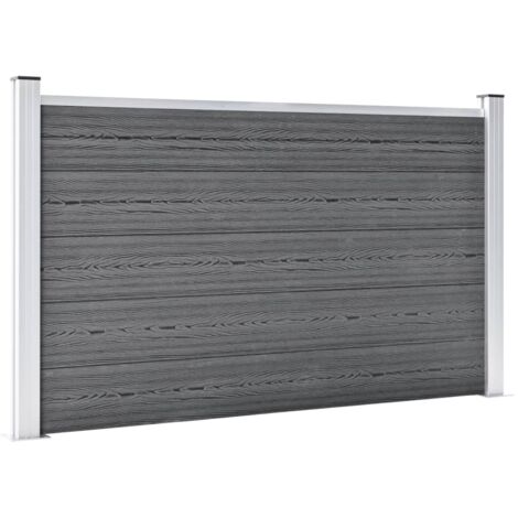 Clôture de jardin WPC 699x106 cm Gris