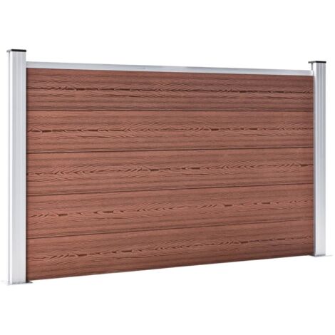 Clôture de jardin WPC 699x106 cm Marron