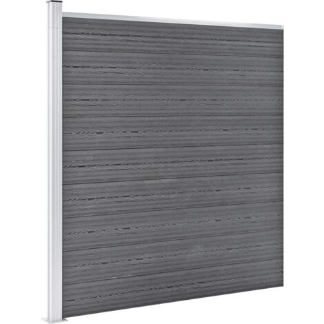 Clôture de jardin WPC 699x186 cm Gris