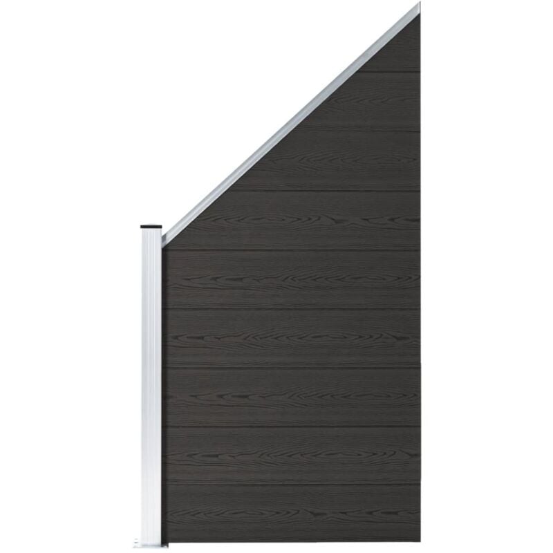 Vidaxl - Panneau de clôture wpc 95x(105-180) cm Noir