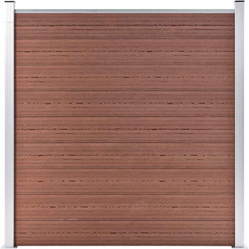 Clôture de jardin WPC 180x186 cm Marron