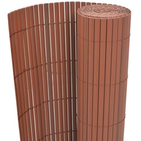 Clôture de jardin，Barrière de jardin，Portail de jardin Double face PVC 90 x 500 cm Marron CNENE276262 MaisonChic