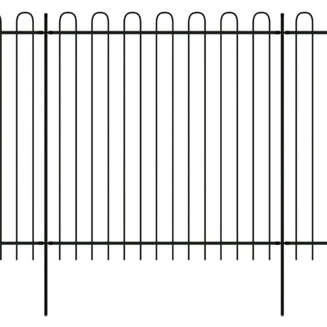 Clôture de palissade de sécurité Acier Haut arrondi 600x200 cm