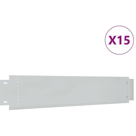 Clôture de pelouse 15 pcs Acier galvanisé 100x20 cm CFW51132