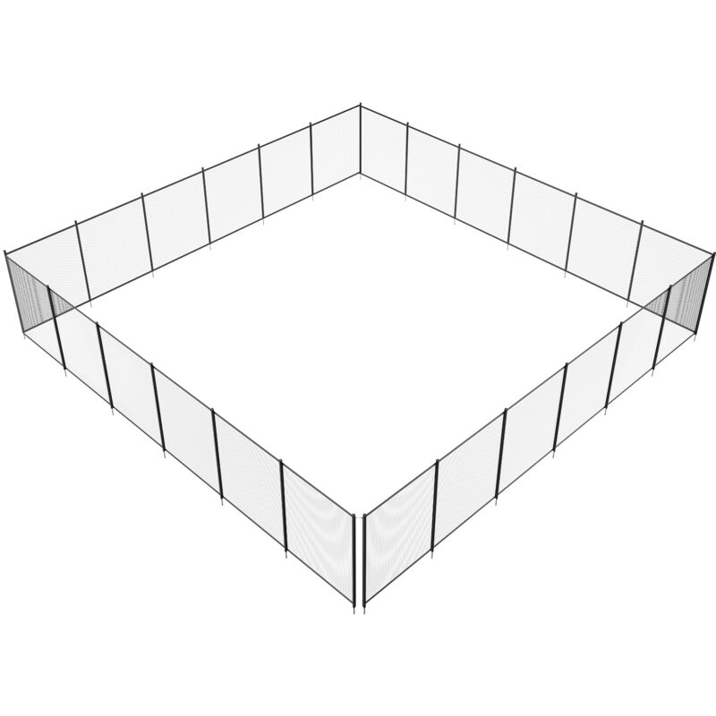 Clôture de piscine Mophorn 4 x 72 pi Clôture de sécurité amovible pour piscines creusées, installation facile à faire soi-même, maille en pvc Teslin