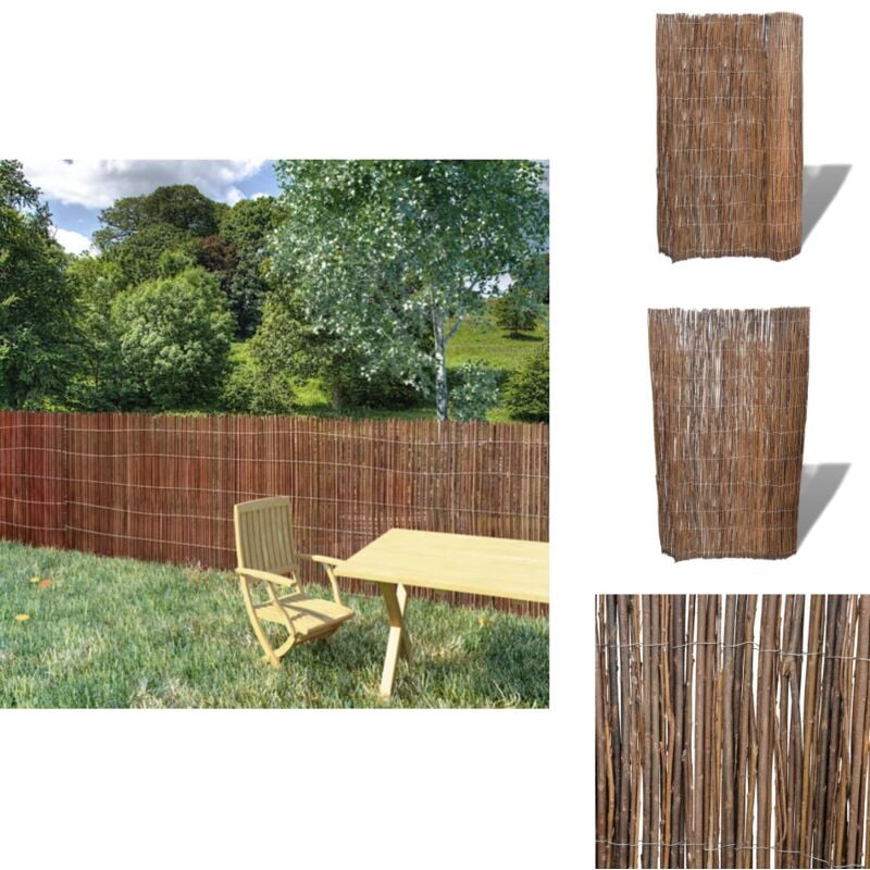 Clôture de saule 300x100 cm - Clôture Bois - Clôture Naturelle - Clôture Saule - Clôture Jardin - Décoration Jardin