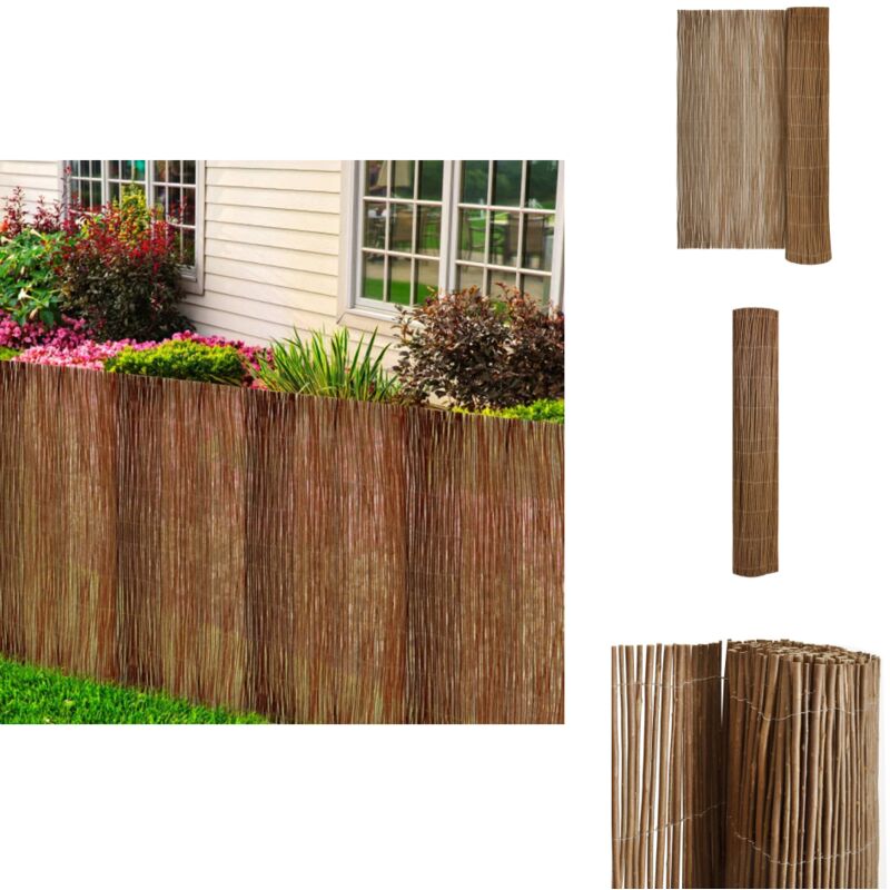 Clôture de saule 300x100 cm - Clôture En Saule - Clôture Naturelle - Clôture Jardin - Décoration Jardin - Panneau De Clôture