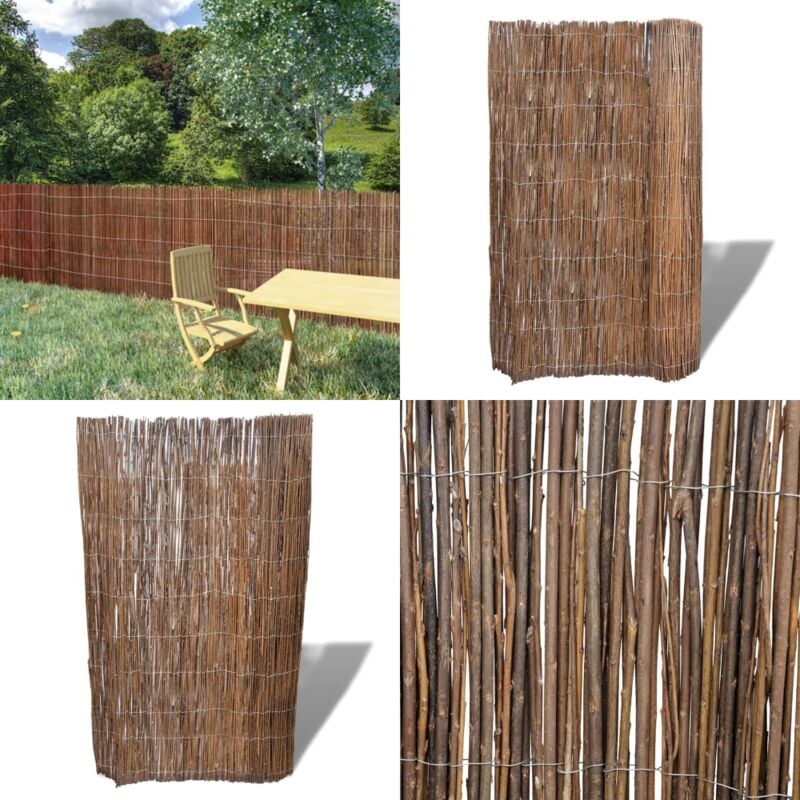 Clôture de saule 300x100 cm - Clôture Bois - Clôture Naturelle - Clôture Saule - Clôture Jardin - Décoration Jardin - Home & Living