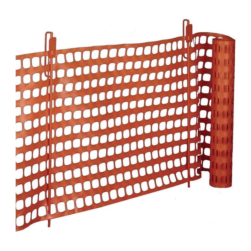 Clôture de sécurité Thermoplast longueur 50 m hauteur 1 m orange trafic 6 kg wem