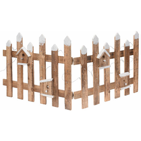 Clôture de jardin en bois 25 x 115 cm / poteau de grèvres en bois / panneau  de clôture imperméable / mini clôture décorative