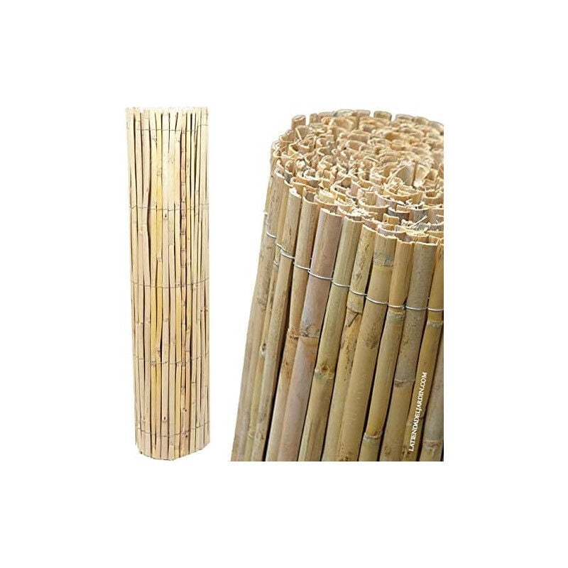 Suinga - Canisse naturelle fendue pour jardin 1,2 x 5 m. Canisse en Roseau Nature pour l'occultation, la délimitation ou l'ombrage