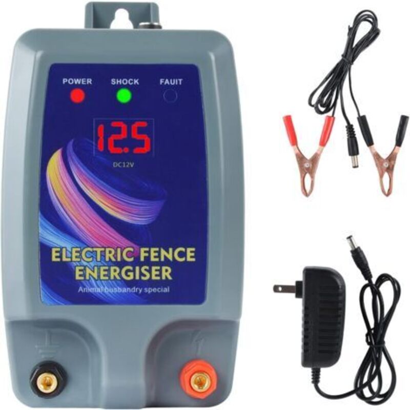 Clôture électrique, Clôture électrique pour bétail, Animaux, électrificateur de clôture, Haute Puissance, 3 Modes d'alimentation pour élevage de
