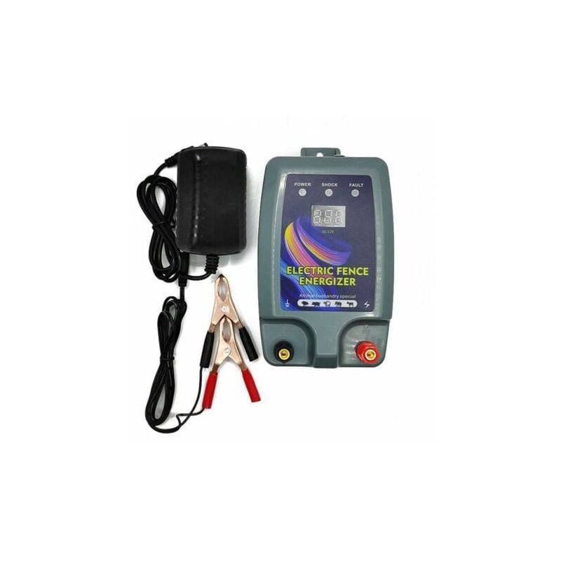 Clôture Électrique Haute Puissance pour Bétail et Animaux - Électrificateur de Clôture avec 3 Modes d'Alimentation pour l'Élevage de Volailles rtgpt