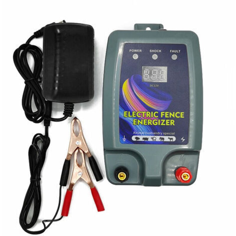 Clôture électrique pour bétail, animaux, électrificateur de clôture, haute puissance, 3 modes d'alimentation pour élevage de volailles