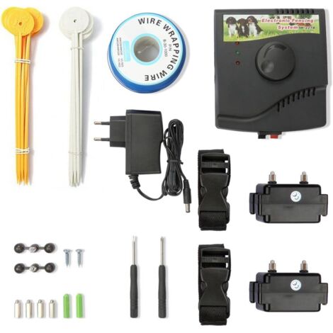 Cloture Electrique pour Chien Collier Anti Fugue avec 2 colliers