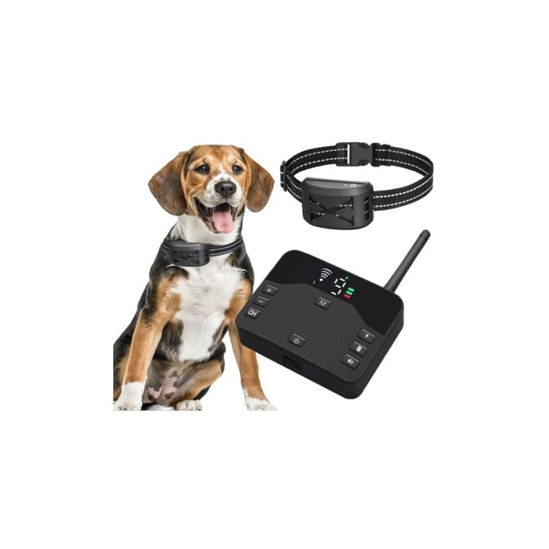 Clôture électrique sans fil 2 en 1 pour chien, système de confinement des limites des animaux domestiques avec récepteur étanche rechargeable,