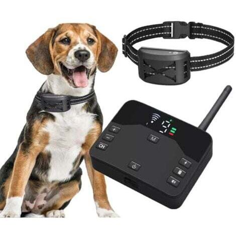 Clôture électrique sans fil 2 en 1 pour chien, système de confinement des limites des animaux domestiques avec récepteur étanche rechargeable, collier de dressage réglable pour chien,un traîne-un TRIM