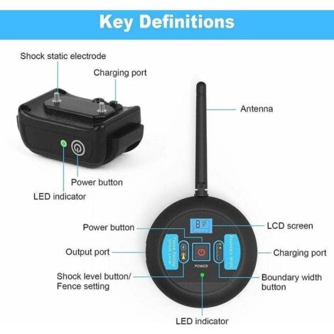 Clôture électronique sans fil pour chien, clôture invisible pour animaux de compagnie