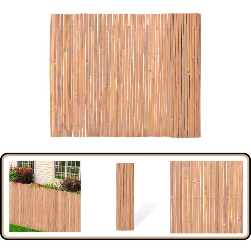 Clôture en bambou 100 x 400 cm - Clôture En Bambou - Clôture Extérieur - Décoration Jardin - Écran Bambou - Panneau Clôture