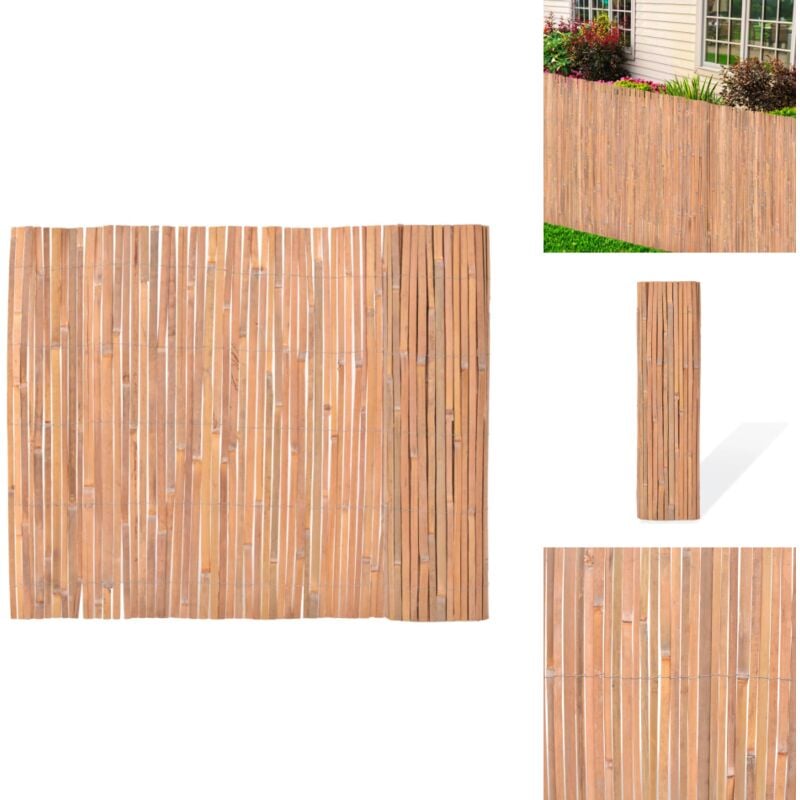 Clôture en bambou 100 x 400 cm - Clôture En Bambou - Clôture Extérieur - Décoration Jardin - Écran Bambou - Panneau Clôture