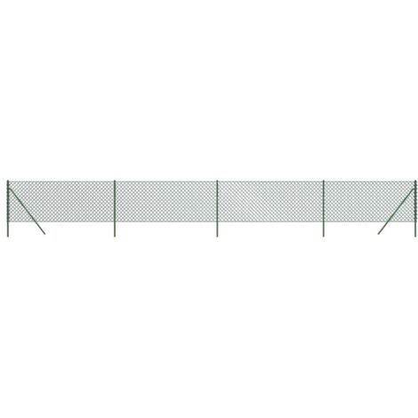Clôture en mailles de chaîne vert 0,8x10 m CFW51190