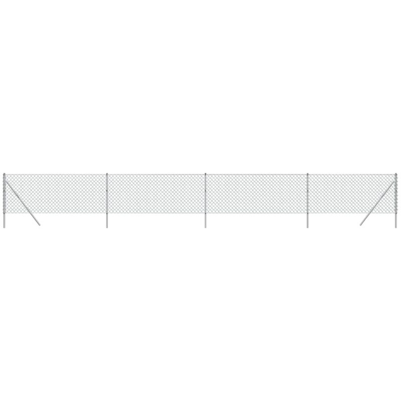 Vidaxl - Clôture à mailles losangées argenté 1x10 m