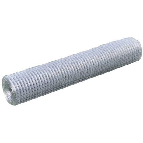 Clôture en treillis Acier galvanisé Carré 1x25 m Argenté