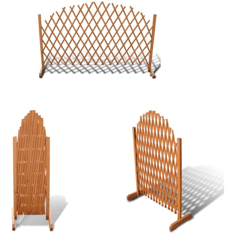 Vidaxl - Clôture en treillis bois solide 180x100 cm - Clôture Bois - Clôture Extensible - Clôture Jardin - Clôture Design - Panneau De Clôture - Home