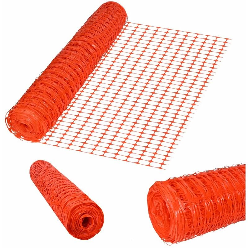 Naizy - Clôture à maillons de chaîne 100 cm de hauteur pe en plastique fil de lapin fil de lapin découpable orange souris maille clôtures fil de