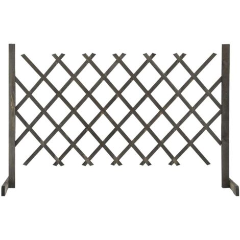 Clôture en treillis de jardin Gris 120x90 cm Bois de sapin vidaXL