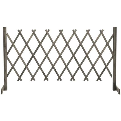 Clôture en treillis de jardin Gris 150x80 Bois de sapin