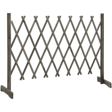 Clôture en treillis de jardin Gris 150x80 cm Bois de sapin