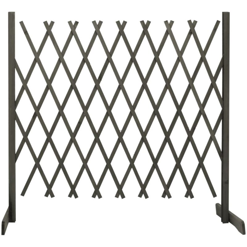 vidaXL Garten-Rankzaun Grau 180x100 cm Massivholz Tanne