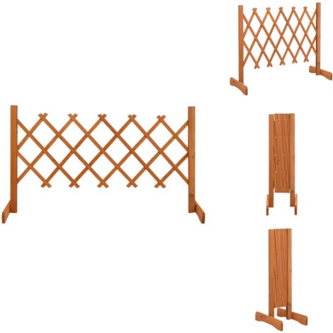 Clôture en treillis de jardin Orange 120x60 cm Bois de sapin - Clôture En Bois - Clôture Jardin - Clôture Treillis - Clôture Extensible - Clôture Orange