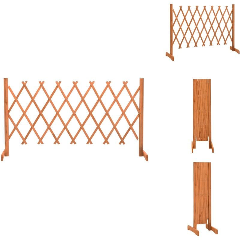 Clôture en treillis de jardin Orange 150x80 cm Bois de sapin - Clôture En Bois - Clôture Jardin - Clôture Treillis - Clôture Extensible - Clôture