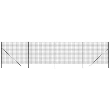 Clôture en treillis métallique anthracite 1,4x10 m CFW51229