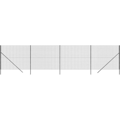 Clôture en treillis métallique anthracite 1,8x10 m CFW51242