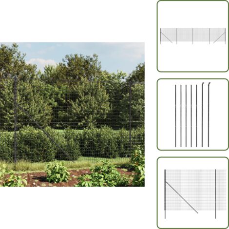 Clôture en treillis métallique anthracite 1,8x10 m - Clôture Métal - Clôture Jardin - Clôture Rigide - Clôture Anthracite - Clôture Sécurité