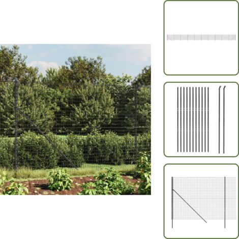 Clôture en treillis métallique anthracite 1,8x25 m - Clôture Métal - Clôture Jardin - Clôture Rigide - Clôture Anthracite - Clôture Sécurité