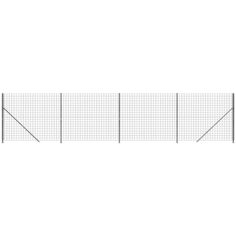 Vidaxl - Clôture en treillis métallique avec bride anthracite 1,4x10 m