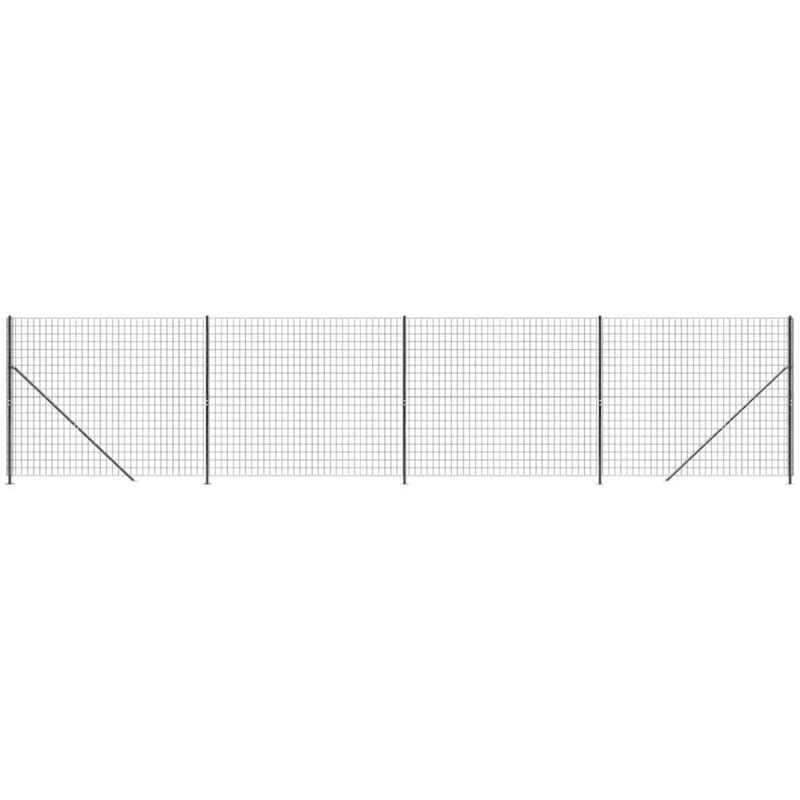 Vidaxl - Clôture en treillis métallique avec bride anthracite 1,6x10 m