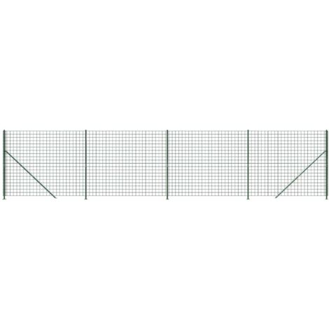 Clôture en treillis métallique avec bride vert 2,2x10 m CFW51347