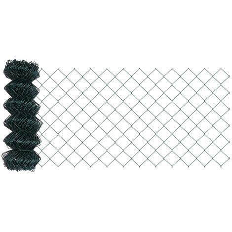 Clôture en treillis métallique Vert 10 x 0,6 m Acier