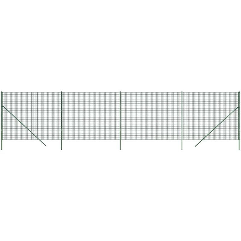Clôture en treillis métallique vert 2,2x10 m acier galvanisé Vidaxl