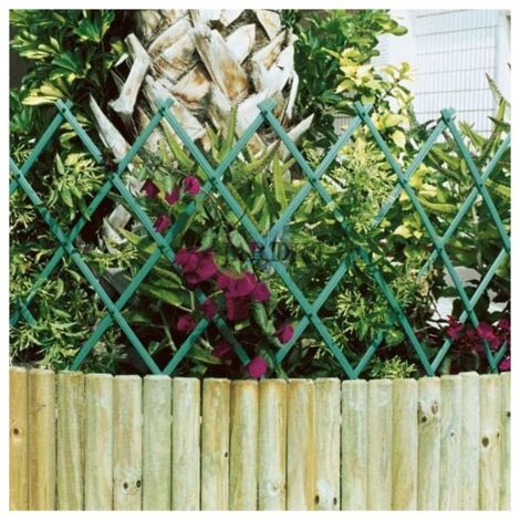 Clôture en Treillis PVC vert 50 x 150 cm pour jardin. Haie artificielle extensible pour jardins, clôtures, décoration