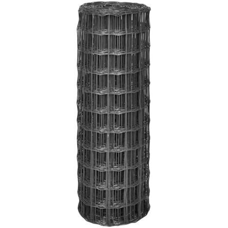 Clôture euro Acier 10 x 0,8 m Gris